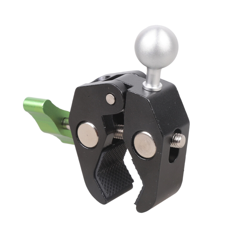 17Mm Ball Head Handlebar Clamp Mount- Ball Head Green/Silver 7627000365514