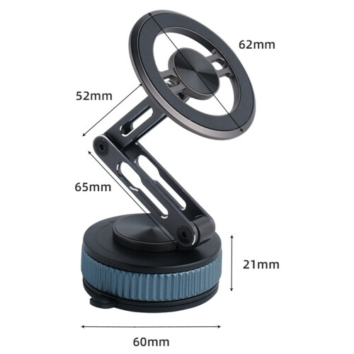 Suction Cup Phone Mount Stand 360 Degree Rotating-Silver Type C 2