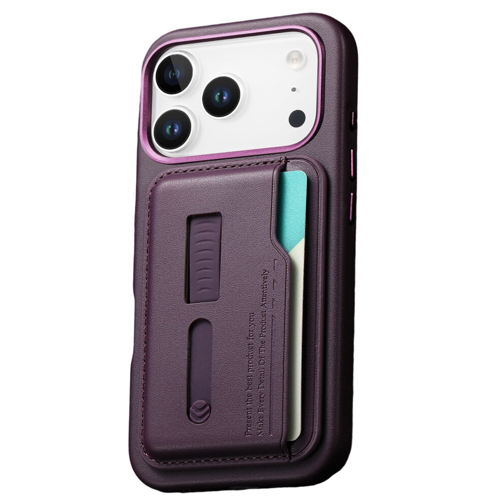Multiple Functional Pu Case Combines Card-Crimson Cherry 17 Air Red 7627000366108