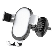 Universal Car Phone Mount Rack Support Quiet Operations-Silver