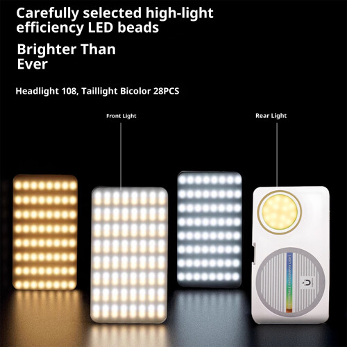 Adjustable Warm Cool Light Phone Rings Light 2500-9000K-Black 2