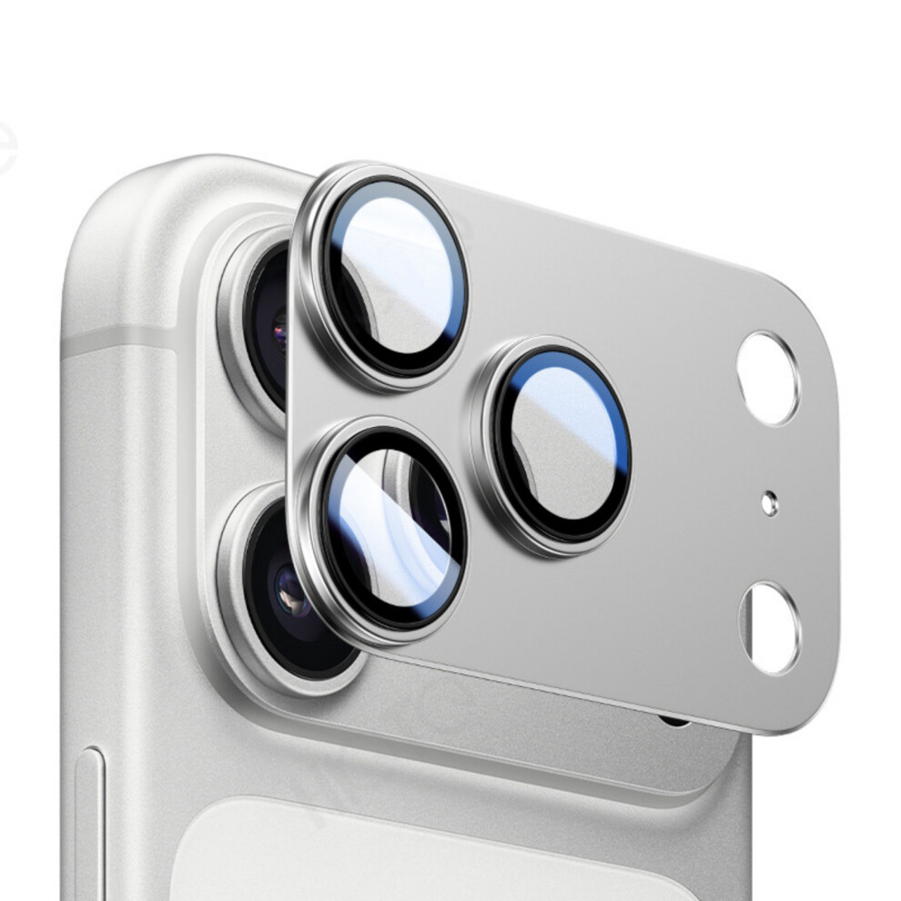 Oil Resistant Clear Lens Protector Drop Proof- 17 Pro Max Silver 7627000366559