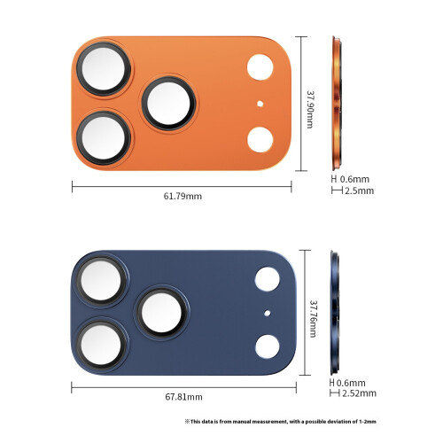 Scratchproof Oil Resistant Phone Camera-Orange iPhone17 Pro 2