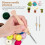 1Set Ergonomic Wood Handle Punch Needle Kit with Replaceable Heads 8