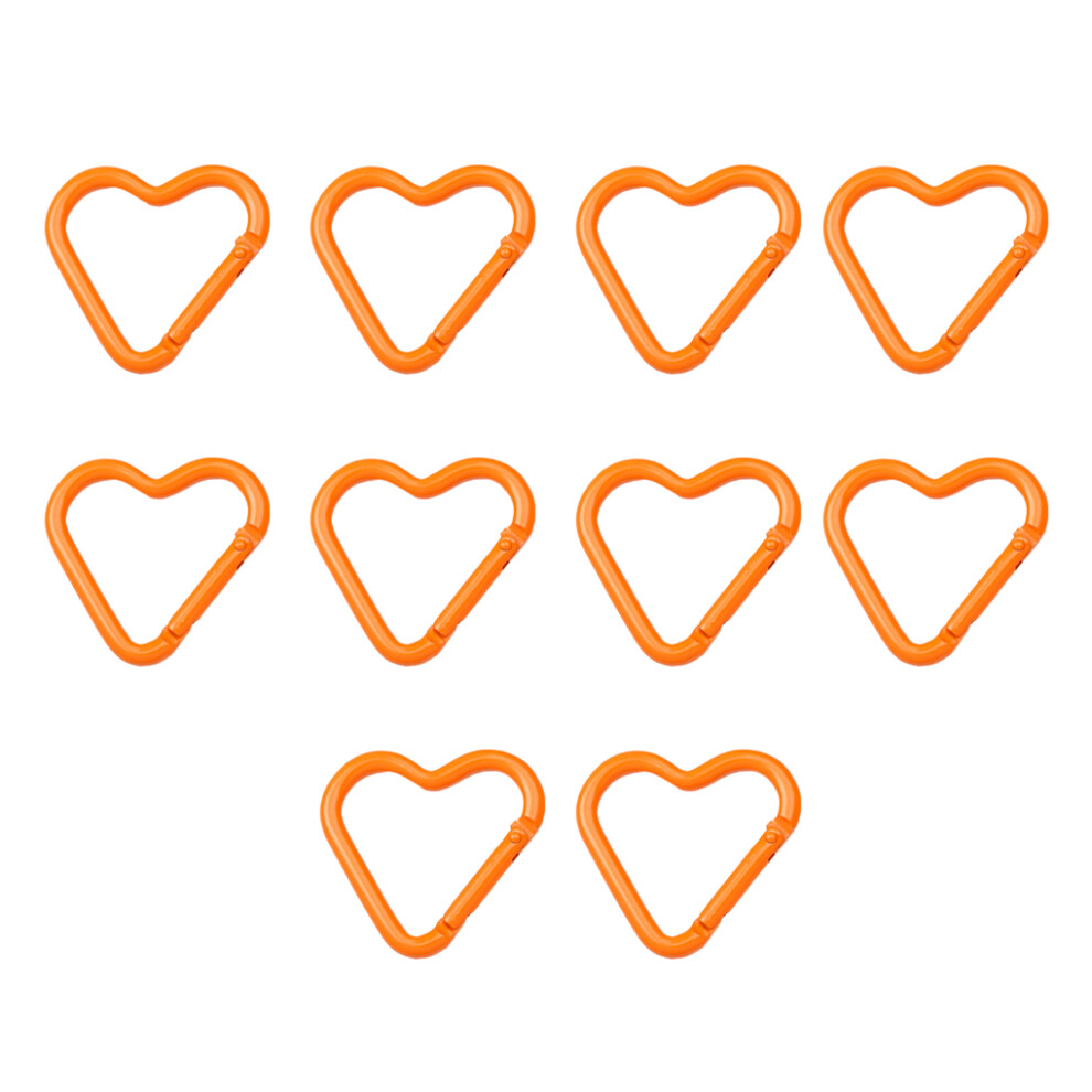 (Orange) 10X Alloy Carabiner Key Chain Smooth Surface Bag Hook Bottle Clip-image-OPC-PN6WVCB-NEW