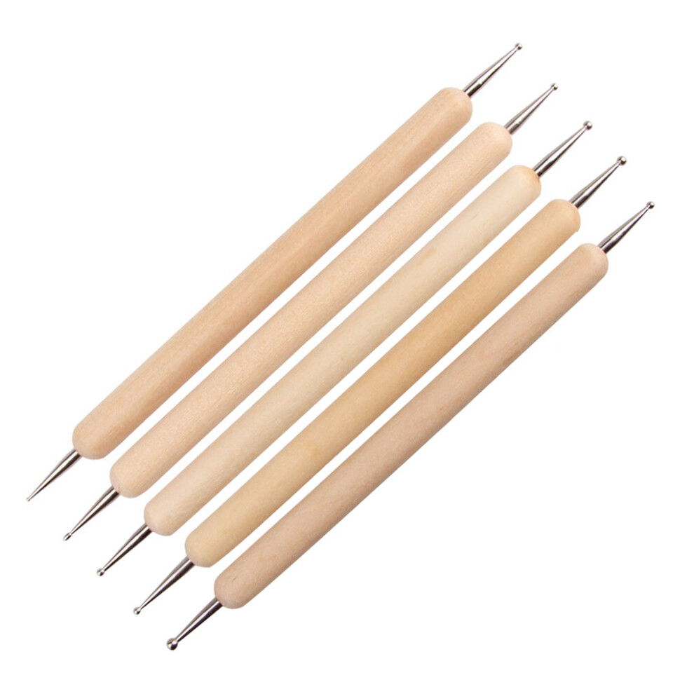 5 Pieces Embossing Pens Nail Art Dotting Homemade Handicrafts Tools