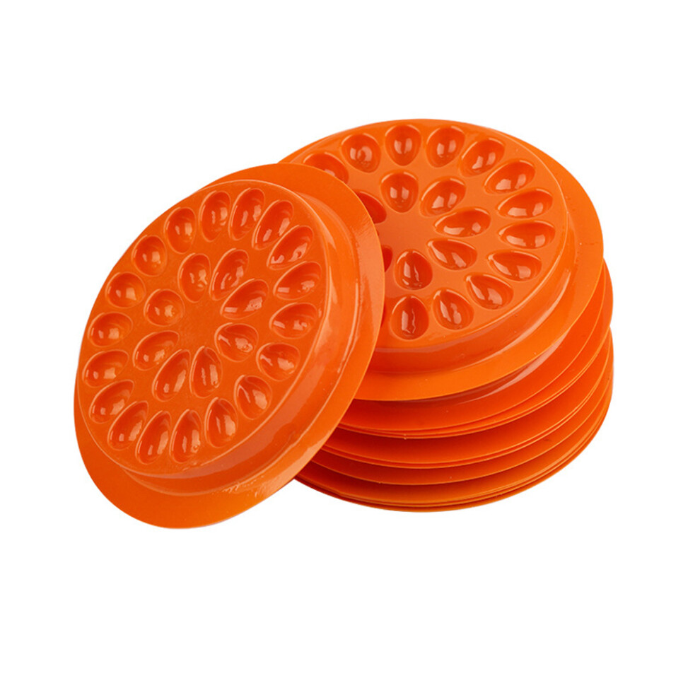 (Orange) 100PCS Eyelashes Holder Eye Lashes Pallet Round Durable Woman Home-image-OPC-PN6WYWF-NEW