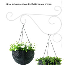 Weißer Eisen-Wandhalter für Pflanzen 30x21cm für Garten & Zuhause Aufhängedekoration