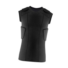Men's Protective Vest With Chest Padding Breathable Compression Shirt For Rugby And Softball Sizes Available