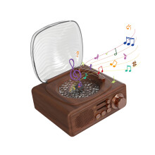 Portable Retro Speaker Including Effects Sound Quality FM-Wood