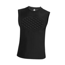 Basketball Chest Protector Vest Youth Large YL Rib Protector Sleeveless Chest Guard Black For Basketball And Rugby