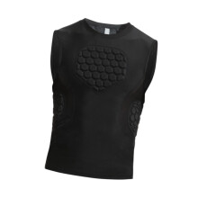 Mens Padded Compression Shirt Size XXL Chest Rib Protector Impact Protection Lightweight Guard For Football