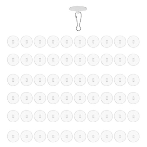 Crochets pour disques de plafond collants, 60 pièces, pour une