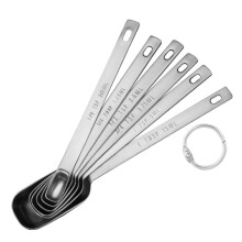 Set Of 6 Measuring Spoon Set for Baking Cooking Stainless Steel