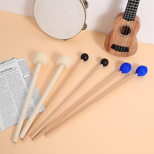 6Stk Timpani Drumsticks Holz Mallets Für Percussion Vielseitig 2