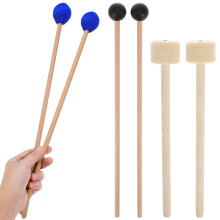6Stk Bass Drum Mallets Holz Drumsticks Vielseitig Farbige Sets