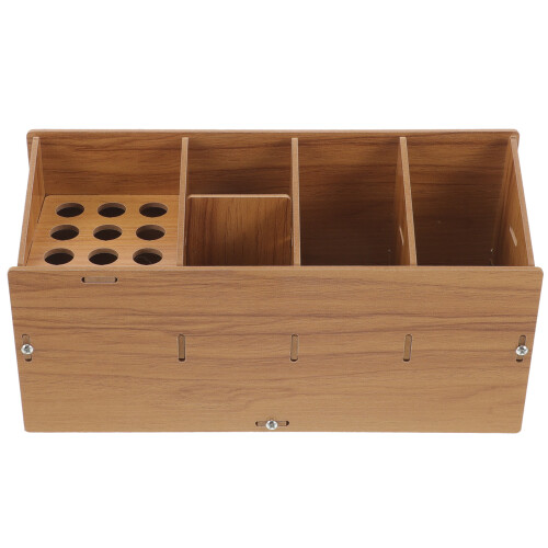Haarstyling Holzhalter Aufbewahrung Hellbraun 2