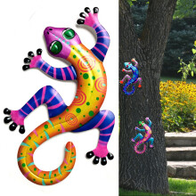 Enliven Your Space With Handcrafted Nature, Durable Materials, Metal Gecko Wall Art Decor, Lifelike Body, Easy To Use, Ideal Gift For Wall Decoration