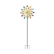 Wetterbeständiger Windspinner aus Metall, dynamischer Windspinner für Terrasse und Garten, dekorative Windmühle mit 360-Drehfunktion,