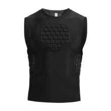Mens Padded Compression Shirt XL Size Breathable Protective Gear Chest Rib Protector Compression Vest