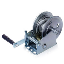 Heavy Duty Hand Winch With TwoWay Ratchet Gear For Secure Trailering And Boat Loading 8m Cable 1200lbs