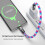 Braided Phone Lanyard with 240W USB C Fast Charging Cable-Black 7