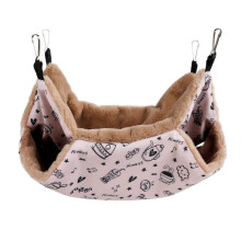 2Layer Hamster Hammock For Small Pets Small Animal Hammock 20*20cm Pink Four Seasons Sleeping Bag