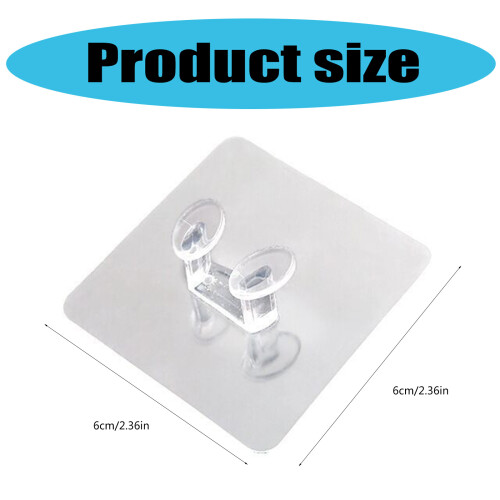40pcs Transparent Adhesive Hooks Hanging Hangers For 2