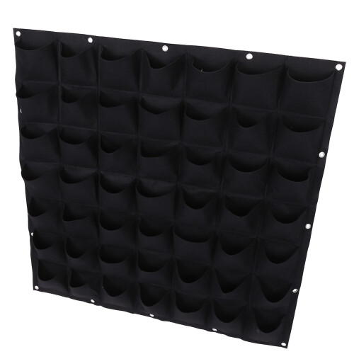 Reusable Vertical Wall Planters, Space-Saving Felt Material Planters for Multi-Pocket Gardening (Black) 1