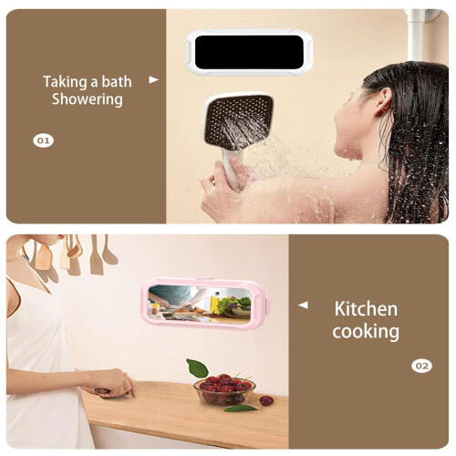 Bath Phone Holder Kitchen Cellphone Stand Screen Touch-Green 1