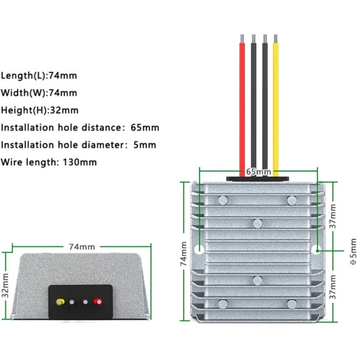 Car Power Converter 4090V Input 36V Output 5A 180W StepDown Module Transformer 2