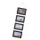 Collage Picture Frames,4Opening Hanging Photo Frame-Black 1