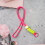 Reinforced Polyester Phone Cord Secure-Sakura pink orange 5
