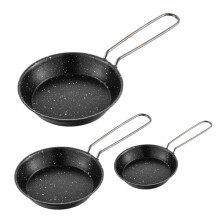 3Pcs Portable Stainless Steels Frying Pans Grill Pans Nonstick