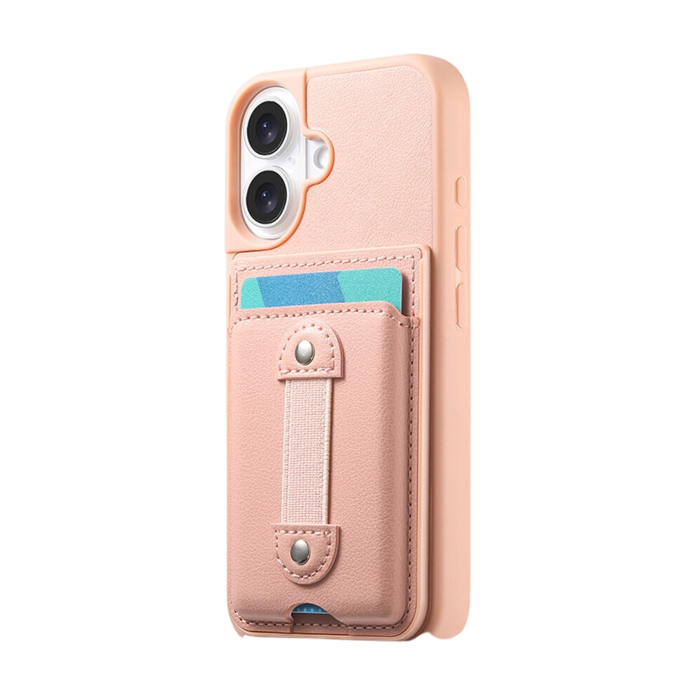 Elastic Wrist Strap Phone Case Builtin- Iphone 17 Pro Brown 7751000408848