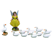 Accessori fai da te per il giardino delle fate, decorazioni per torte a forma di animali in resina, figure di animali da fattoria per la scuola