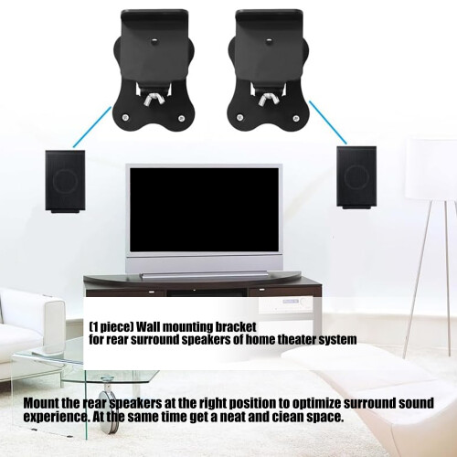 Heavy Duty Adjustable Speaker Wall Bracket Secure Metal Frame 1