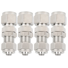 4 Stück Edelstahl-Ferrule-Kompressionsverschraubungen 6-10mm Gerade Verbindung