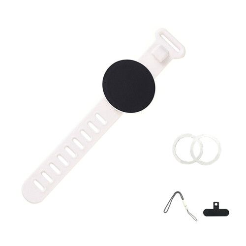 Magnetic Phone Strap Holder With Silicone Protections-White W17