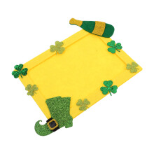 St Patrick's Day Diy Photo Frame: Green Shamrock Felt Craft