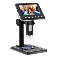 LCD Digital Microscope Eight Adjustable LED Lights For Circuit Board Inspection And Skin Analysis Multifunction