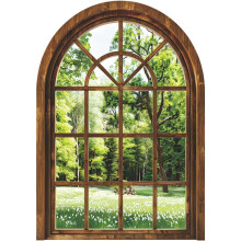 3d Wall Stickers Forest Theme Removable Fake Window Decals Peel And Stick Landscape Murals Nature Wall Art