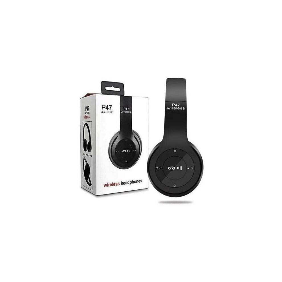 Wireless Bluetooth Headphones Noise Cancelling Overear Black 9323874171975