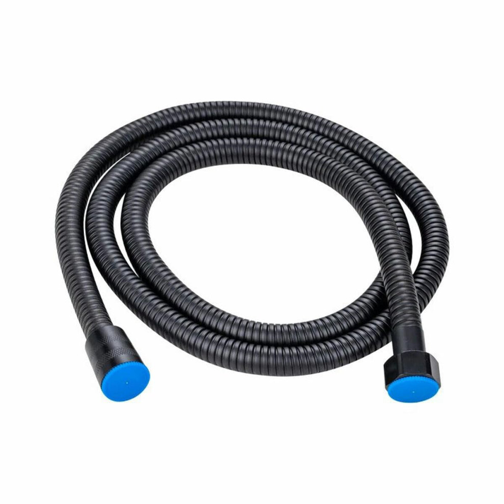 Shower Head Hose 1M 1.5M 2M Chrome Stainless Steel Durable Flexible Water Pipe With Gasket And Washers Black 9323874172460