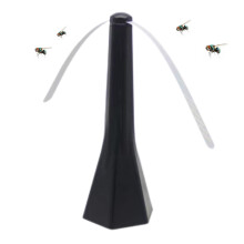Portable Anti-Fly Table Fan Wooden Beverage Stirrers Themed Design Soft Stop Blades Battery Powered Hook Mount For Picnic Restaurant Home Use