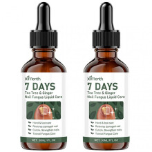(2pcs) 7 Days Tea Tree Ginger Nail Growth Serum, Anti-Fungal Liquid for Nail & Toenail Care, Strengthens & Nourishes for Men & Women
