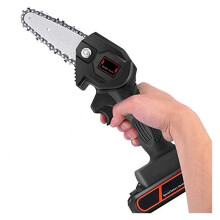 Portable Chainsaw Electric Powered 4Inch Bar 0.7kg Lightweight OneHanded Pruning Saw With Charger And Battery For Garden