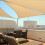 Toldo de proteção solar resistente para uso externo, modelo triangular cáqui (3 m x 3 m), à prova de vento e resistente a rasgos. 5