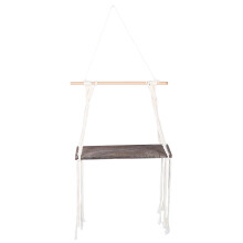 Étagères en corde macramé, décoration murale bohème chic en bois naturel, étagère flottante vintage pour salon, couloir ou chambre.