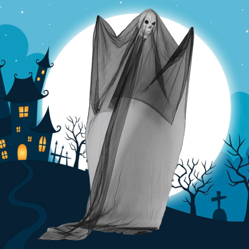 Grim Reaper για πάρτι με θέμα το Halloween, με νήμα ψαρέματος στην κορυφή του κρανίου για 1